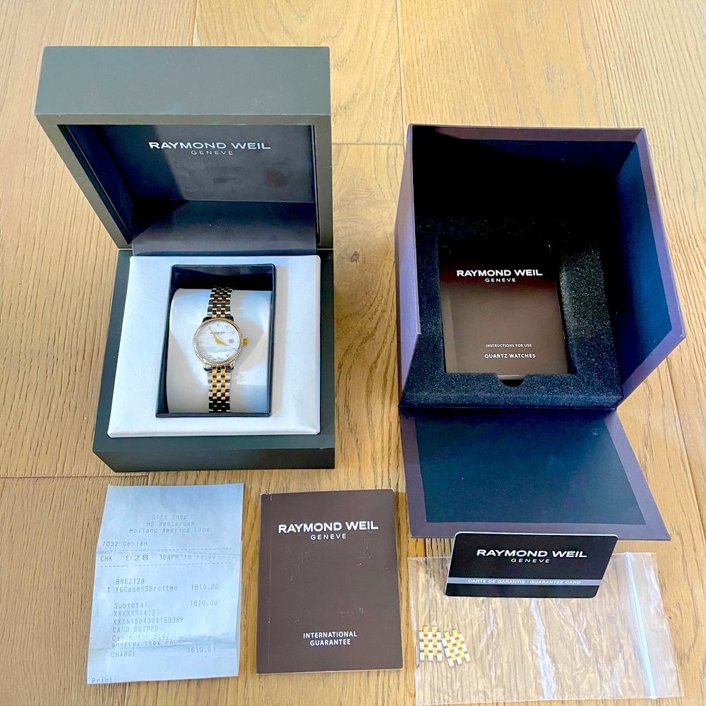Raymond Weil Gold/Silver Diamond Quartz Timepiece